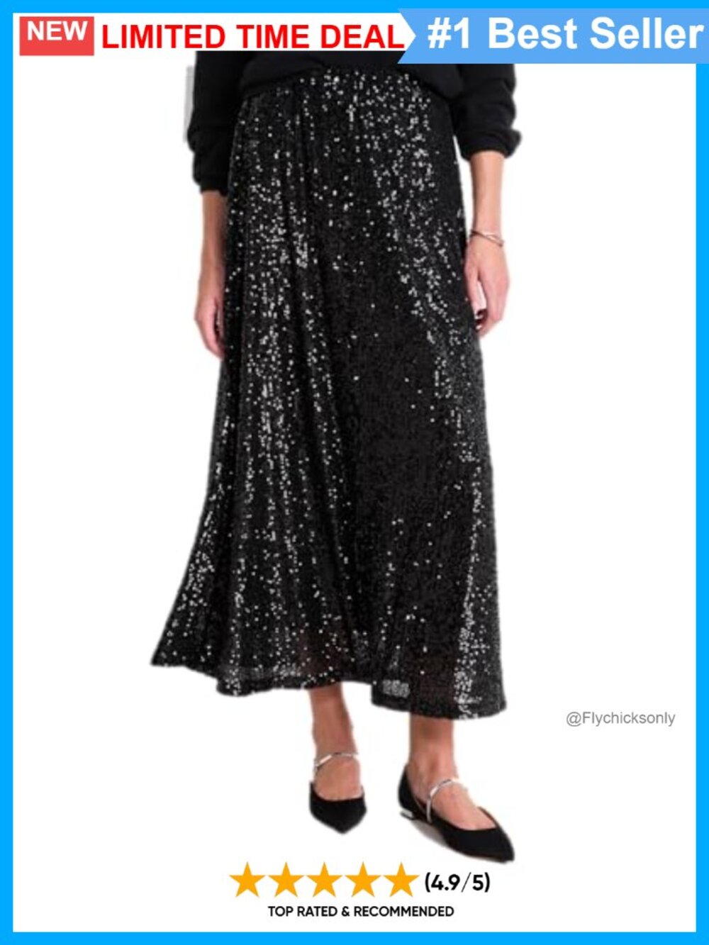 Kaia Sequin Skirt Polyester Spandex Wear to Work